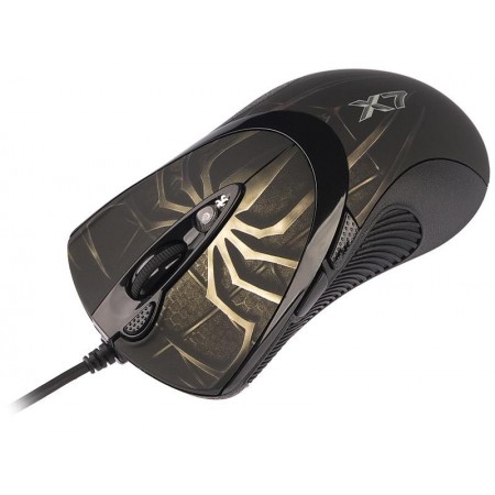 Mysz przewodowa A4Tech EVO XGame Oscar X747 laserowa Gaming USB czarno-złota