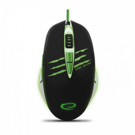 Mysz przewodowa Esperanza MX301 Rez optyczna Gaming 7D USB czarno-zielony