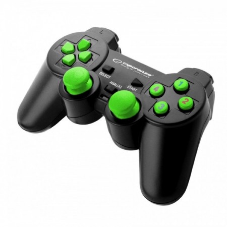 Gamepad PC USB Esperanza "Warrior" czarno/zielony